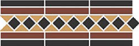 Бордюр керамический Border GUILFORD 2 Strip Stand.(Dot14, Tr.1/2 21, Strip 20+14) 42х14,5 см
